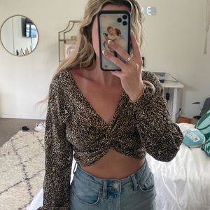 Animal print crop top